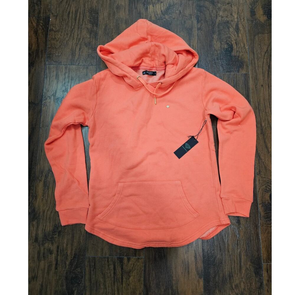 New Diamond Supply Co Hoodie Size Small Women's Orange Gold